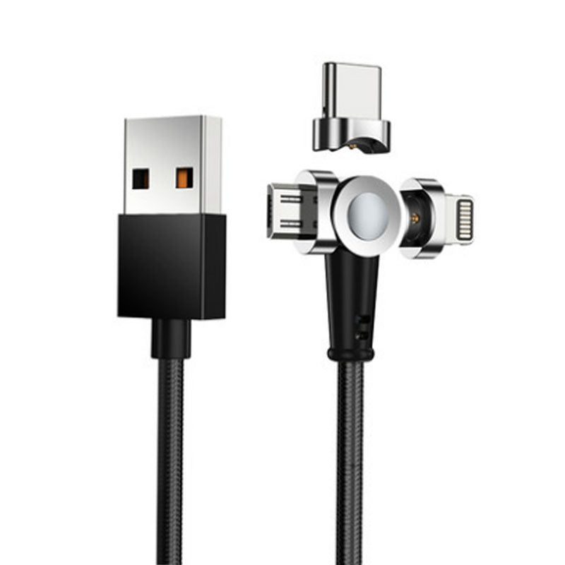 Magnetic three-in-one data cable