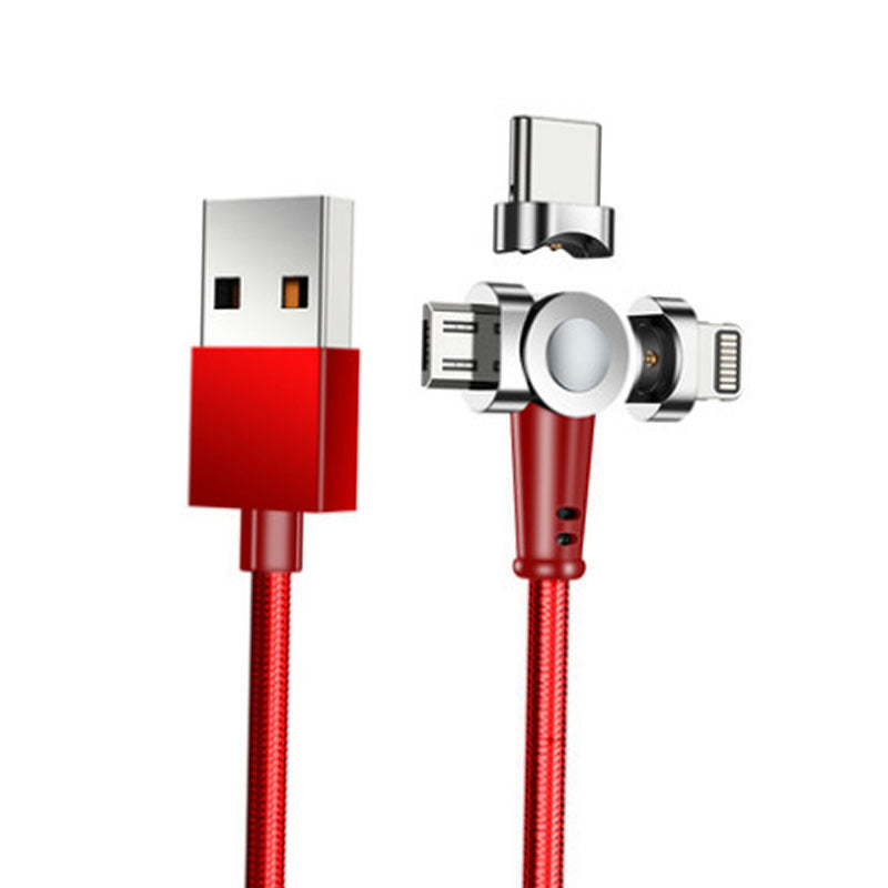 Magnetic three-in-one data cable